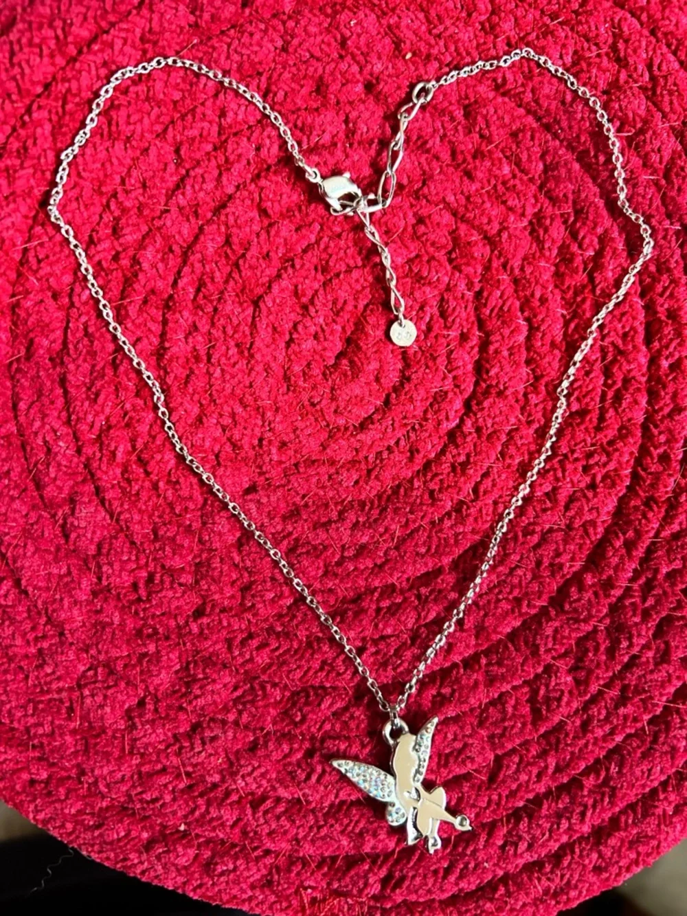 Disney Swarovski Crystal style Tinkerbell Necklace - Picture 2 of 3